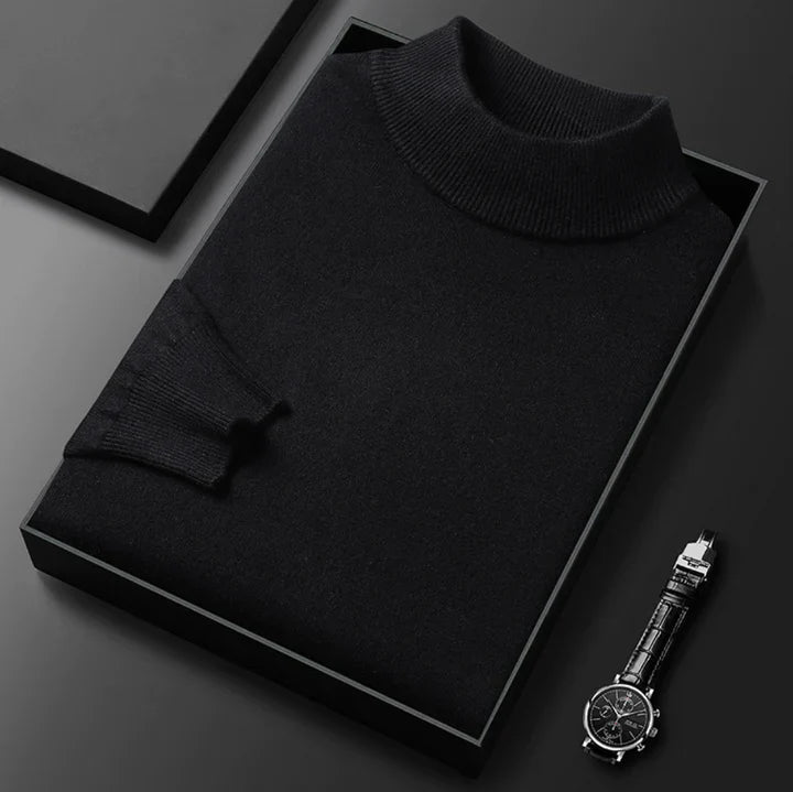 Men's Turtleneck Sweater, Long Sleeves, Ribbed Trim