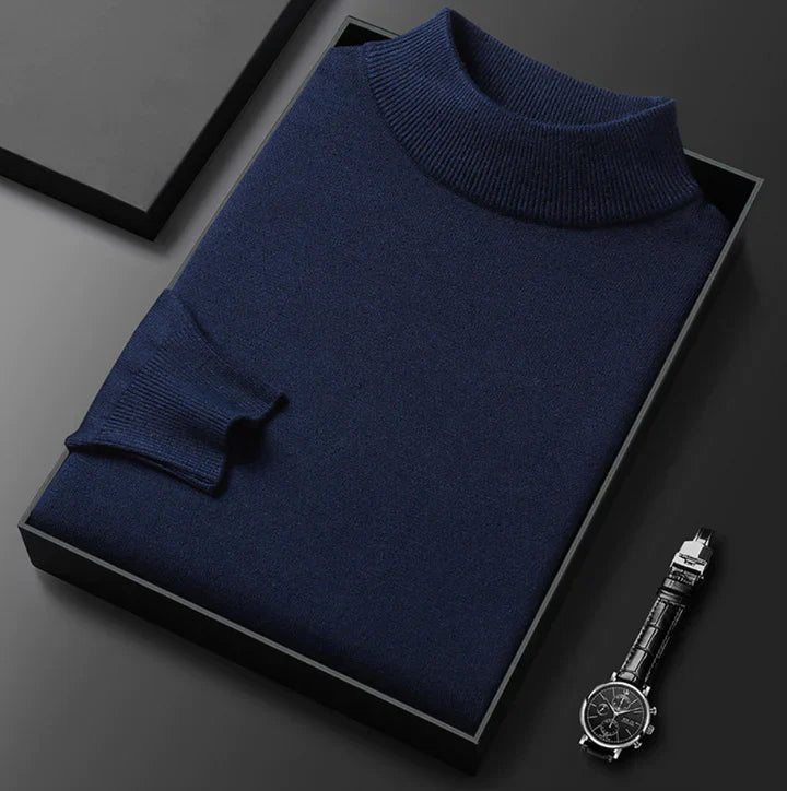 Men's Turtleneck Sweater, Long Sleeves, Ribbed Trim