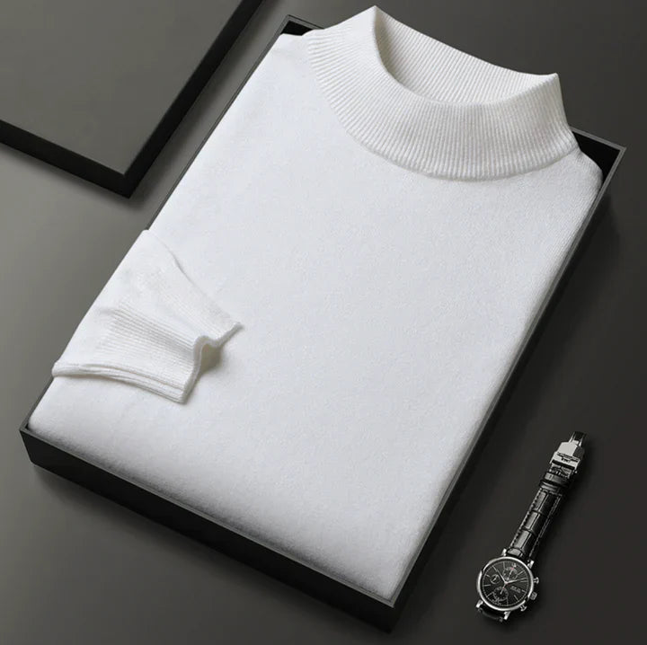 Men's Turtleneck Sweater, Long Sleeves, Ribbed Trim