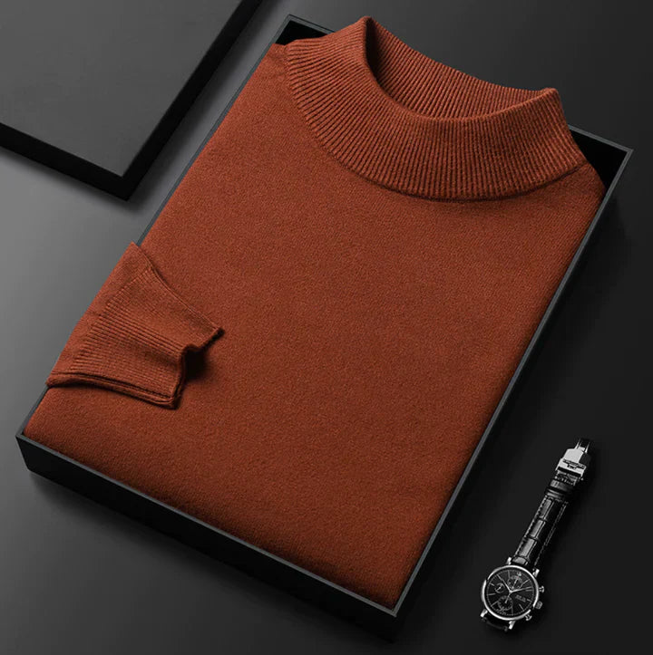 Men's Turtleneck Sweater, Long Sleeves, Ribbed Trim