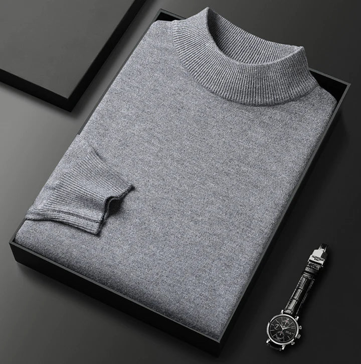 Men's Turtleneck Sweater, Long Sleeves, Ribbed Trim