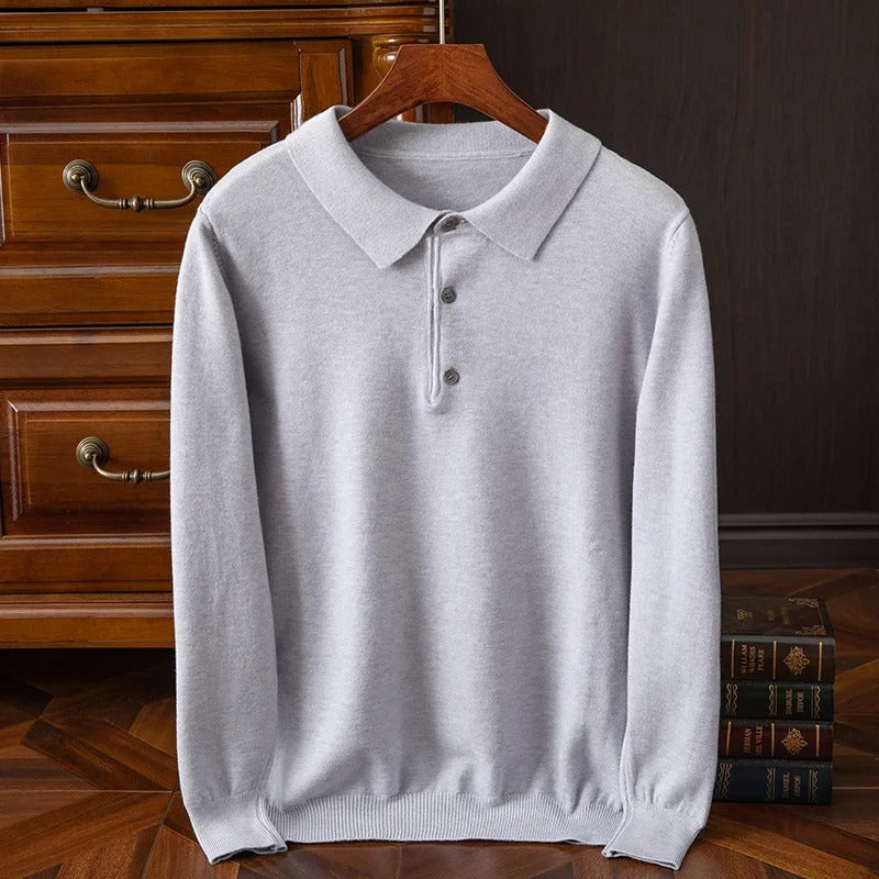 Men's Wool Polo Collar Sweater
