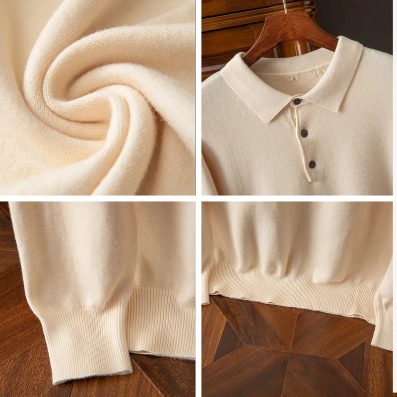 Men's Wool Polo Collar Sweater