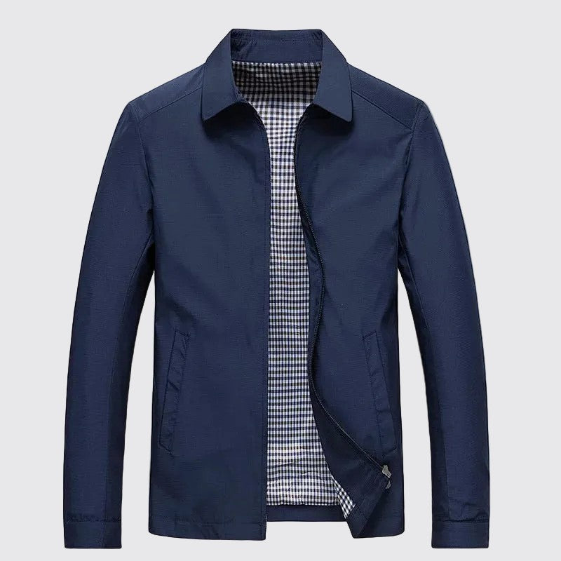 Men's Zip Jacket with Structured Collar