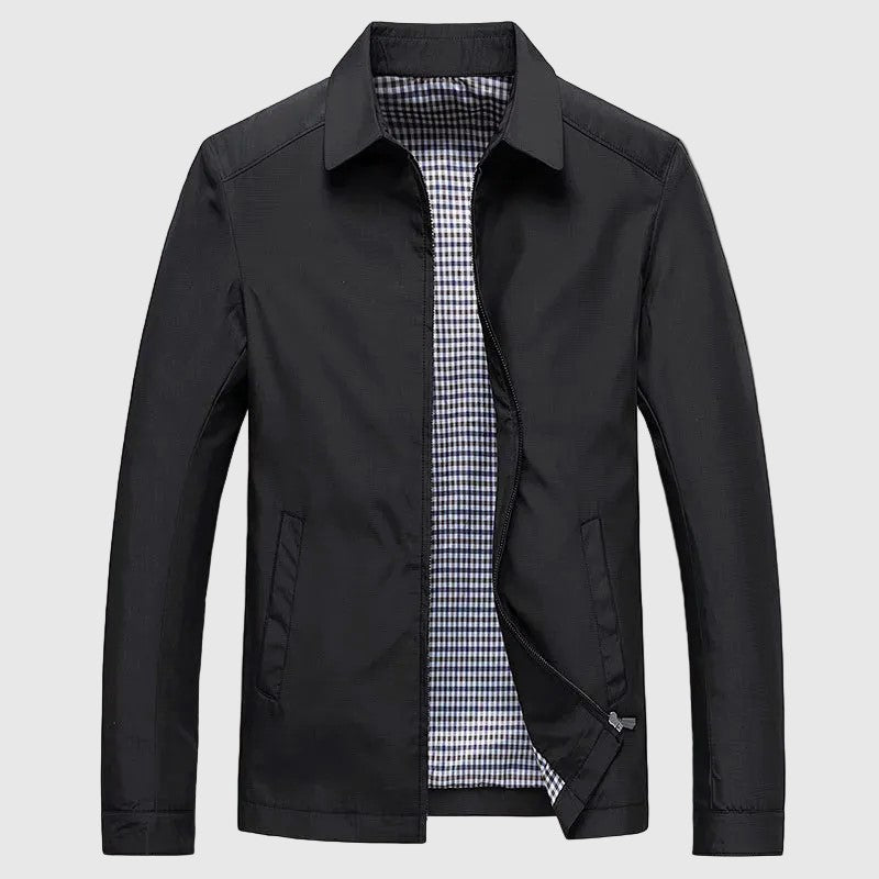 Men's Zip Jacket with Structured Collar