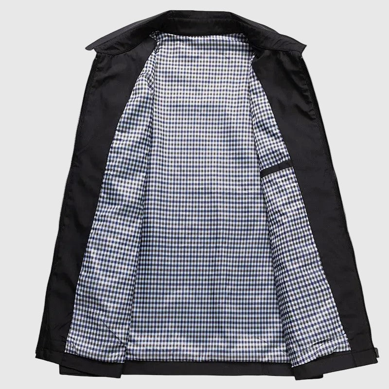 Men's Zip Jacket with Structured Collar