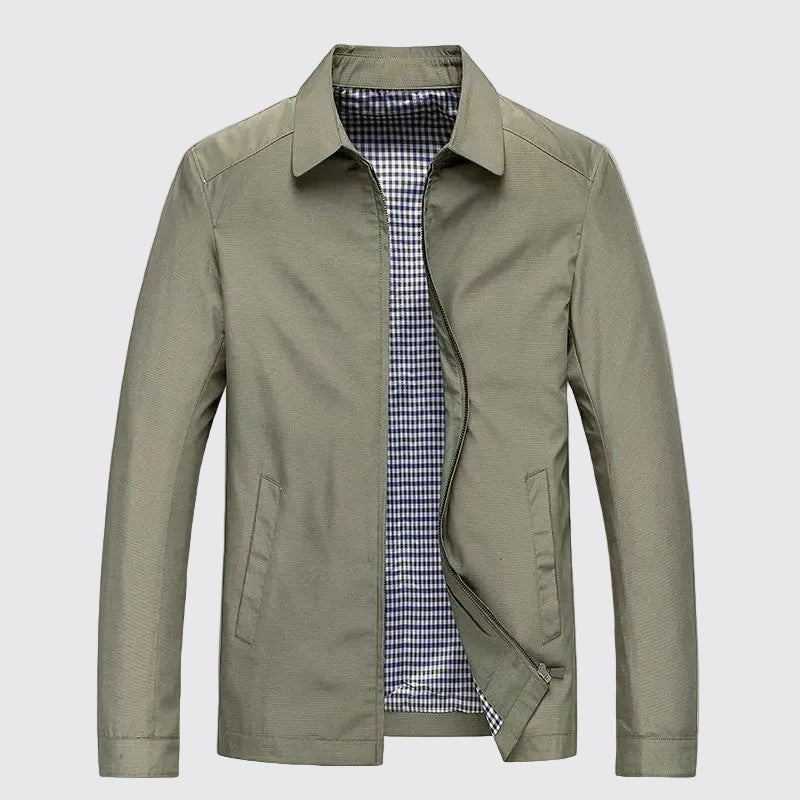 Men's Zip Jacket with Structured Collar