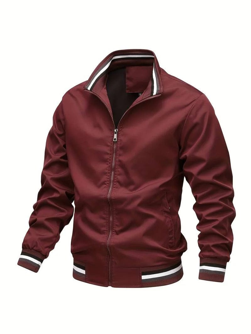 Men's Zip-Up Nonchalant Bomber Jacket
