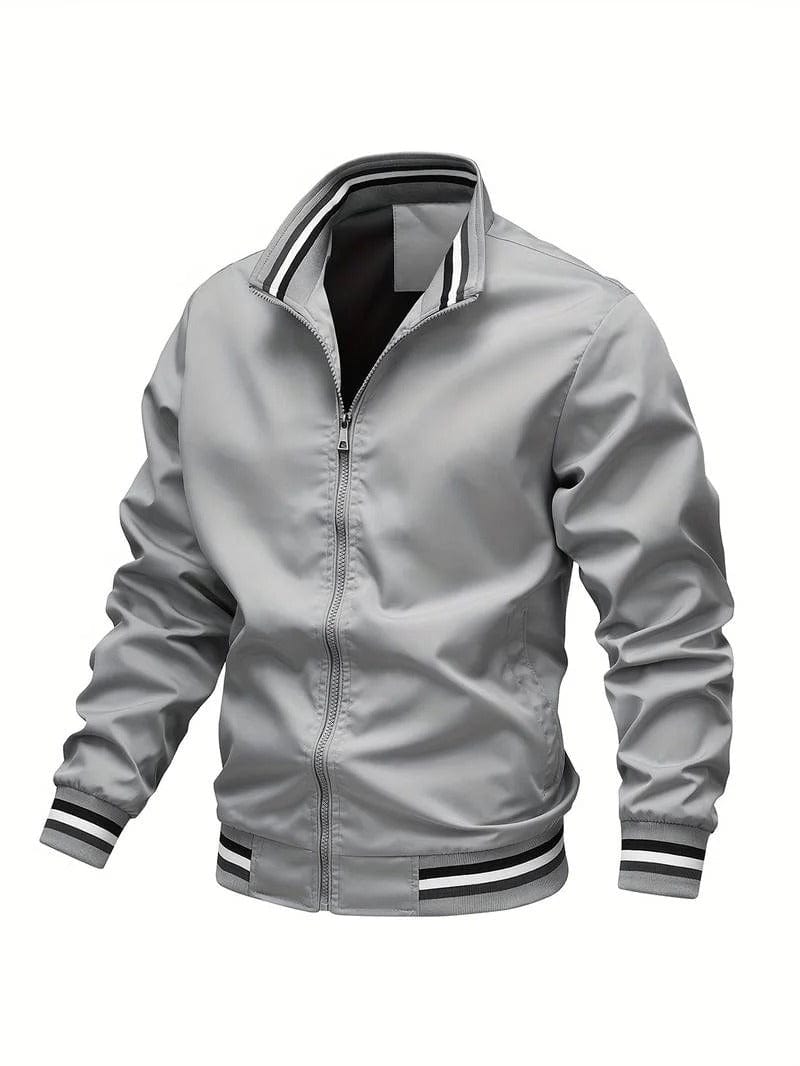 Men's Zip-Up Nonchalant Bomber Jacket