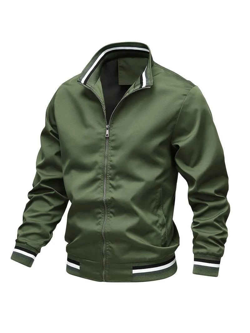 Men's Zip-Up Nonchalant Bomber Jacket