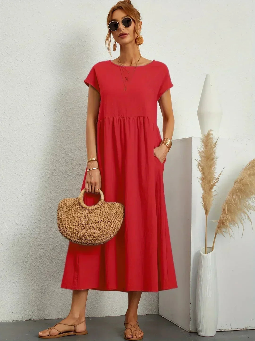 Eva's Boutique | Elegant Comfort Dress