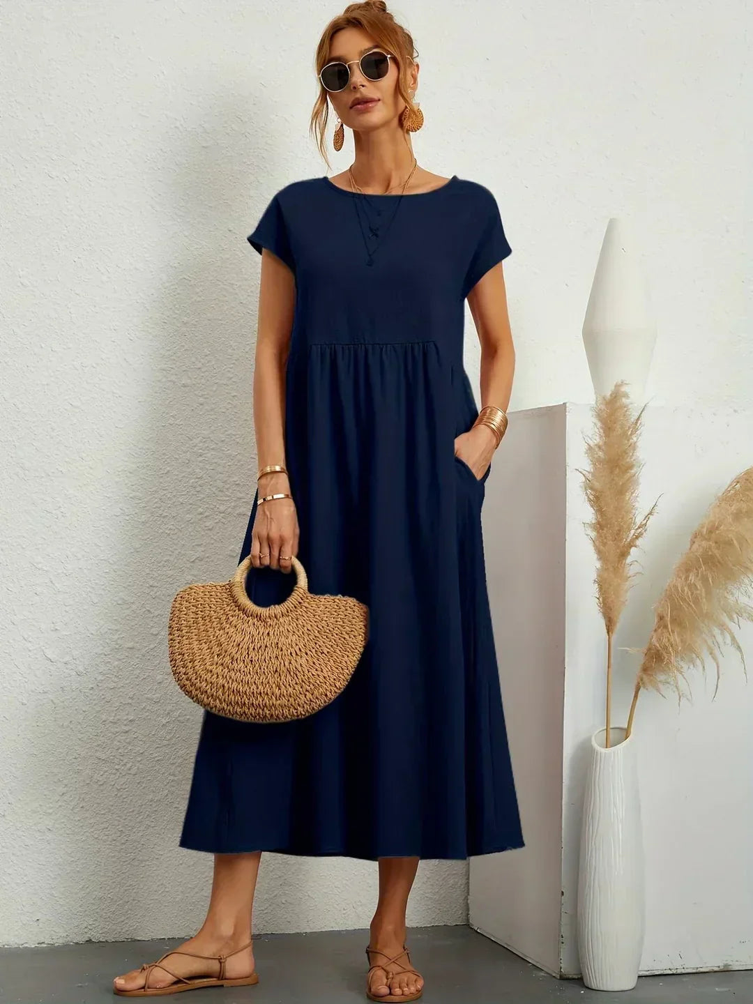 Eva's Boutique | Elegant Comfort Dress