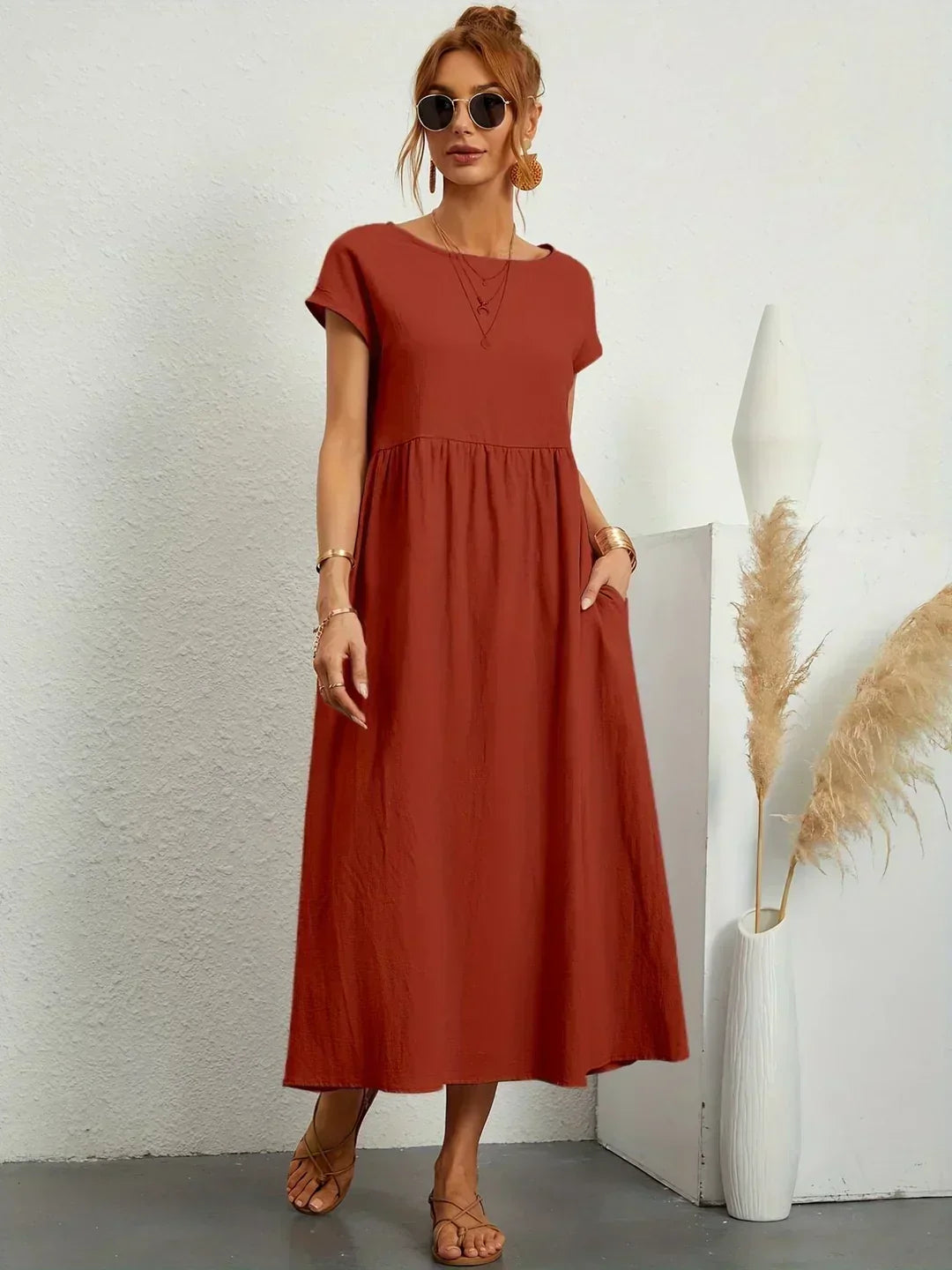 Eva's Boutique | Elegant Comfort Dress