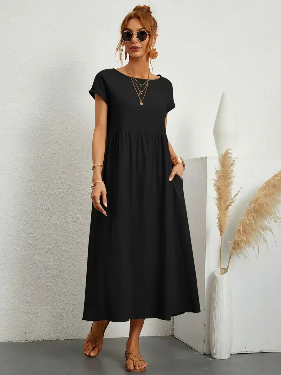 Eva's Boutique | Elegant Comfort Dress