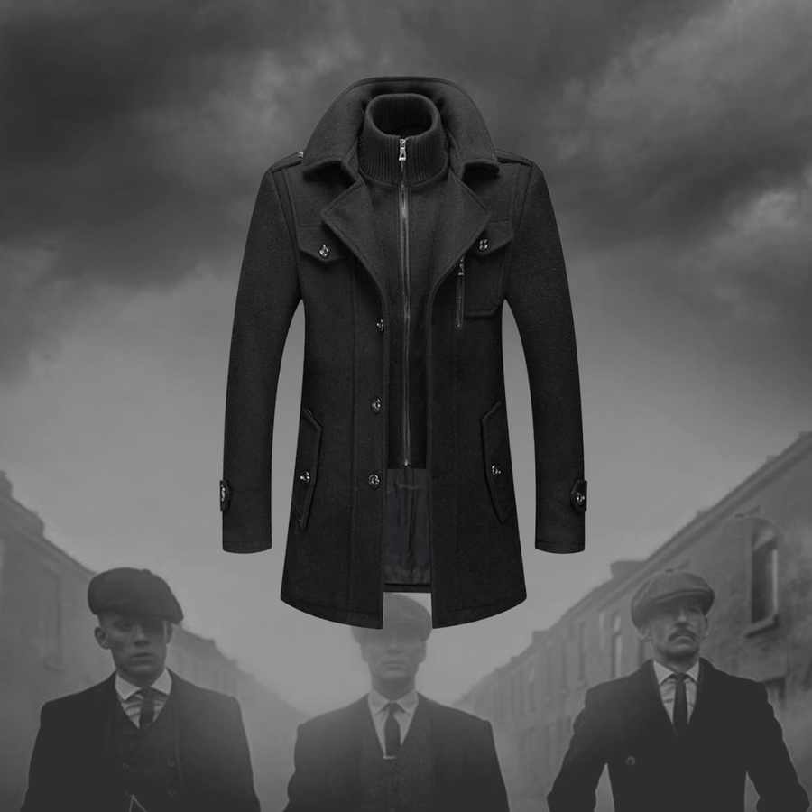 Men's Coat with Lining and Water Repellent