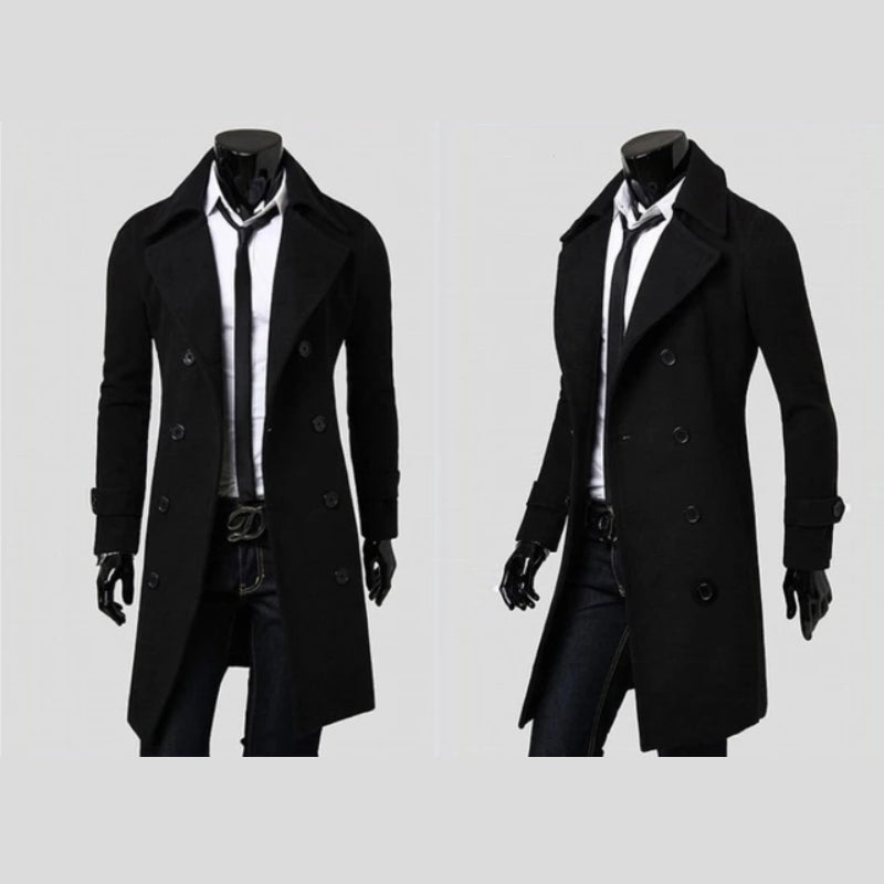 Laurent Monaco · Double-Breasted Wool Coat