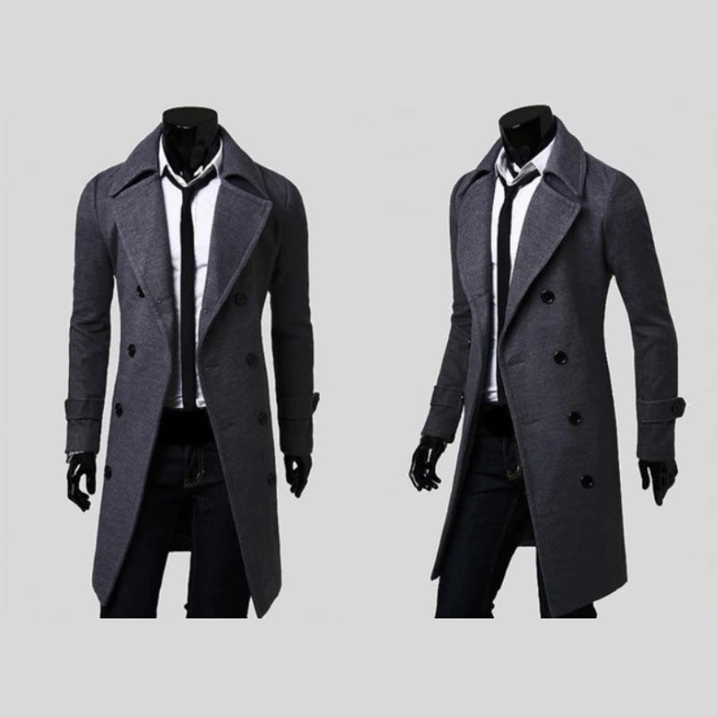 Laurent Monaco · Double-Breasted Wool Coat