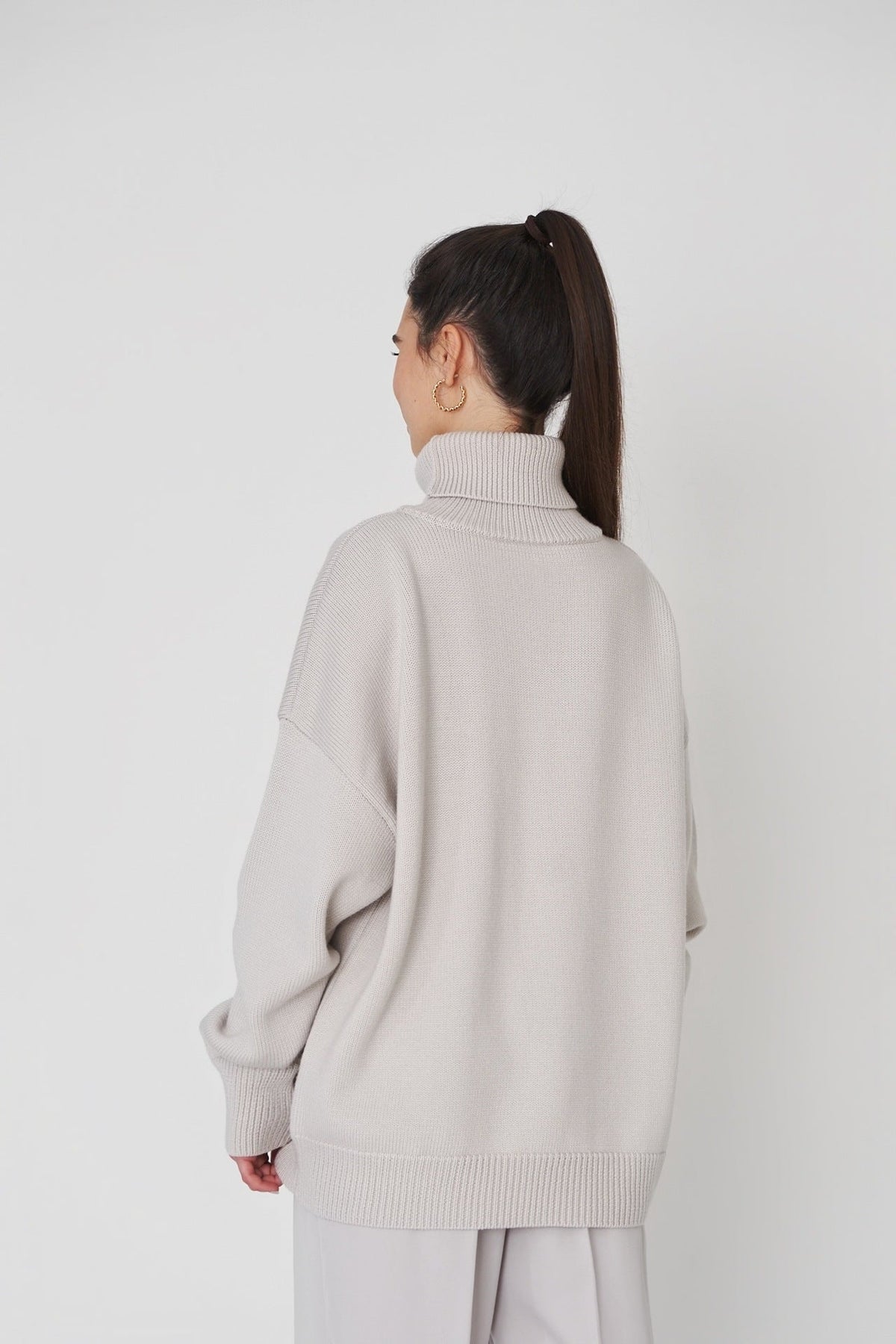 Estrella Oversized Knit Turtleneck Sweater