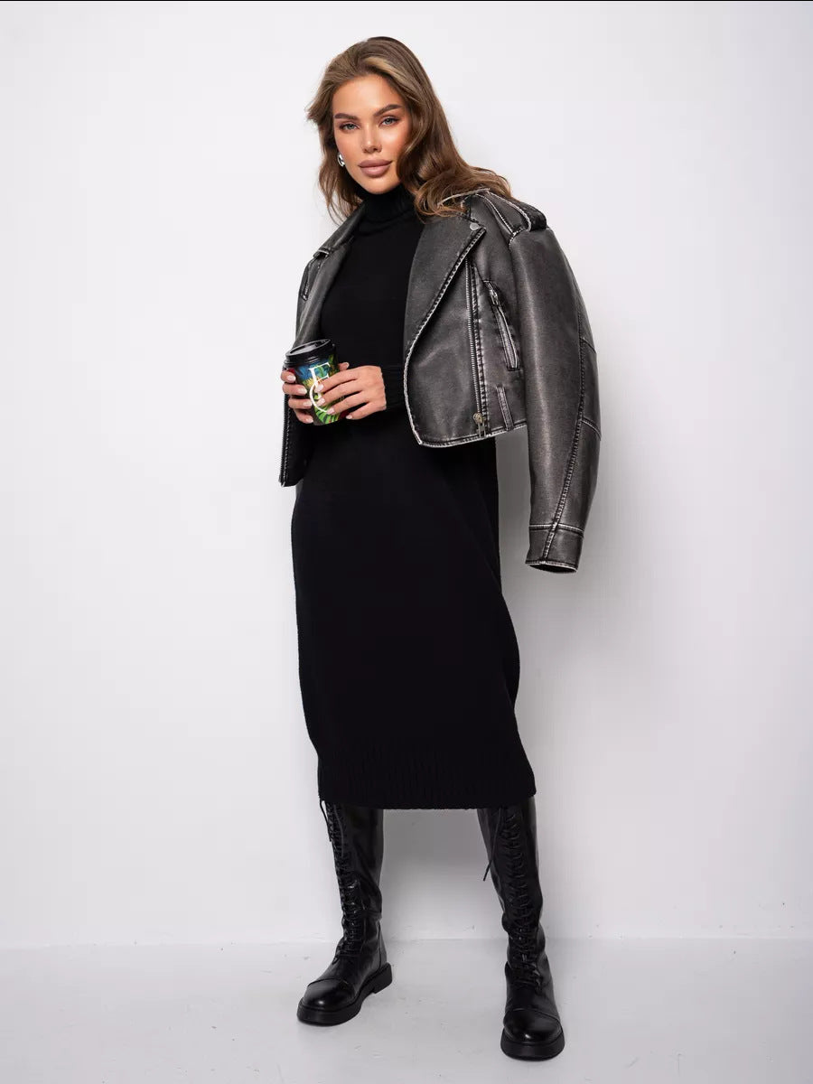 Vibeke Turtleneck Knit Sweater Dress