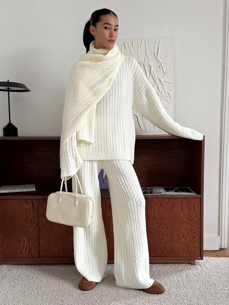 Venetia Cable Knit Sweater and Pants Set