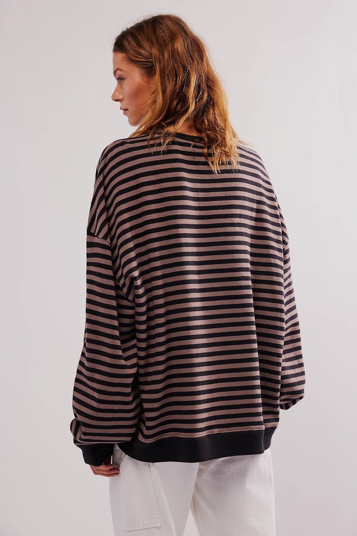 Flore Striped Oversized Crewneck Sweater