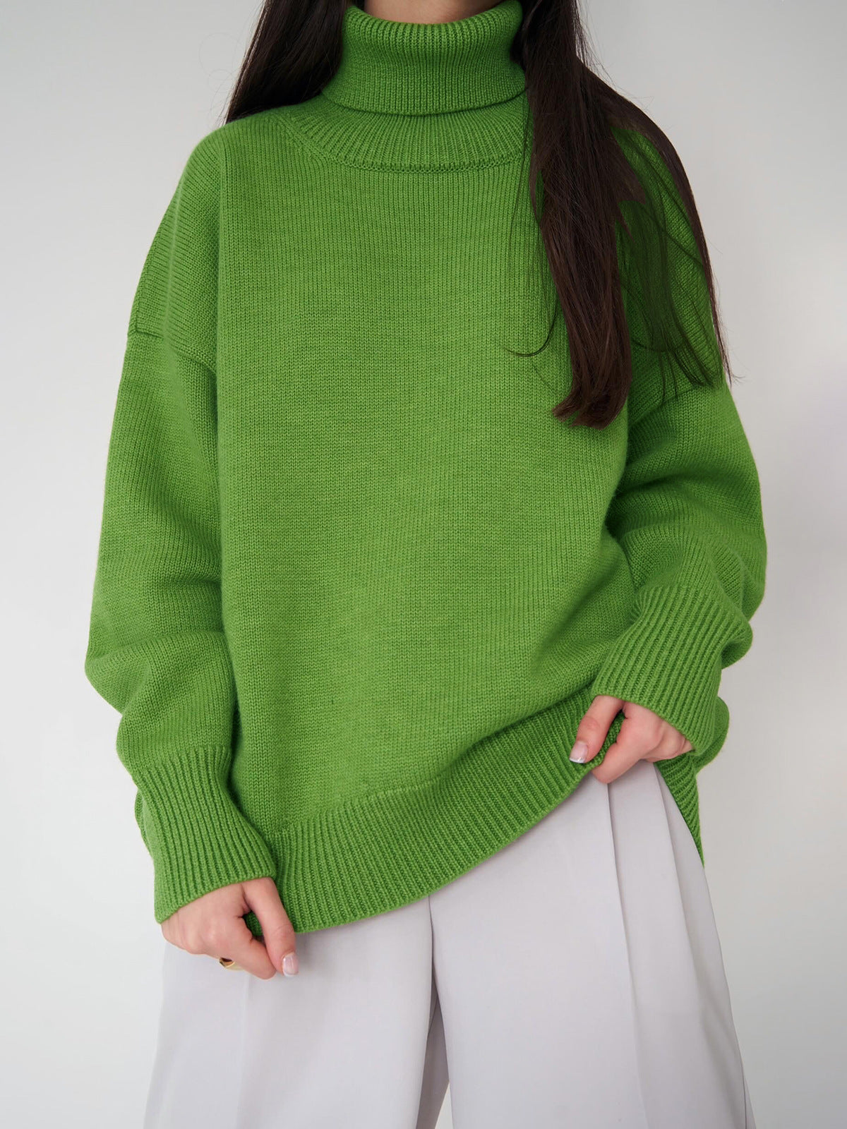 Estrella Oversized Knit Turtleneck Sweater
