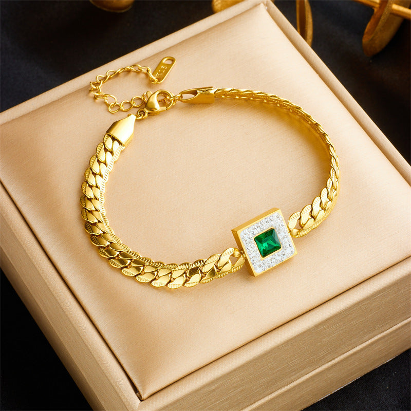 Gold Bracelet for Women | Tirena Valeure Elegant Chain Bangle