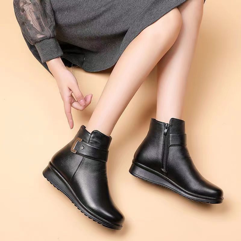 Tilda Fleece-Lined Leather Ankle Boots