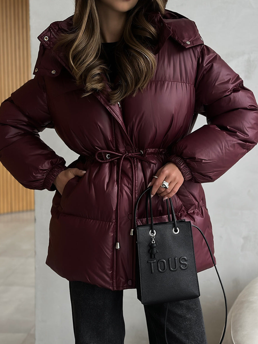 Arden Drawstring Waist Puffer Jacket