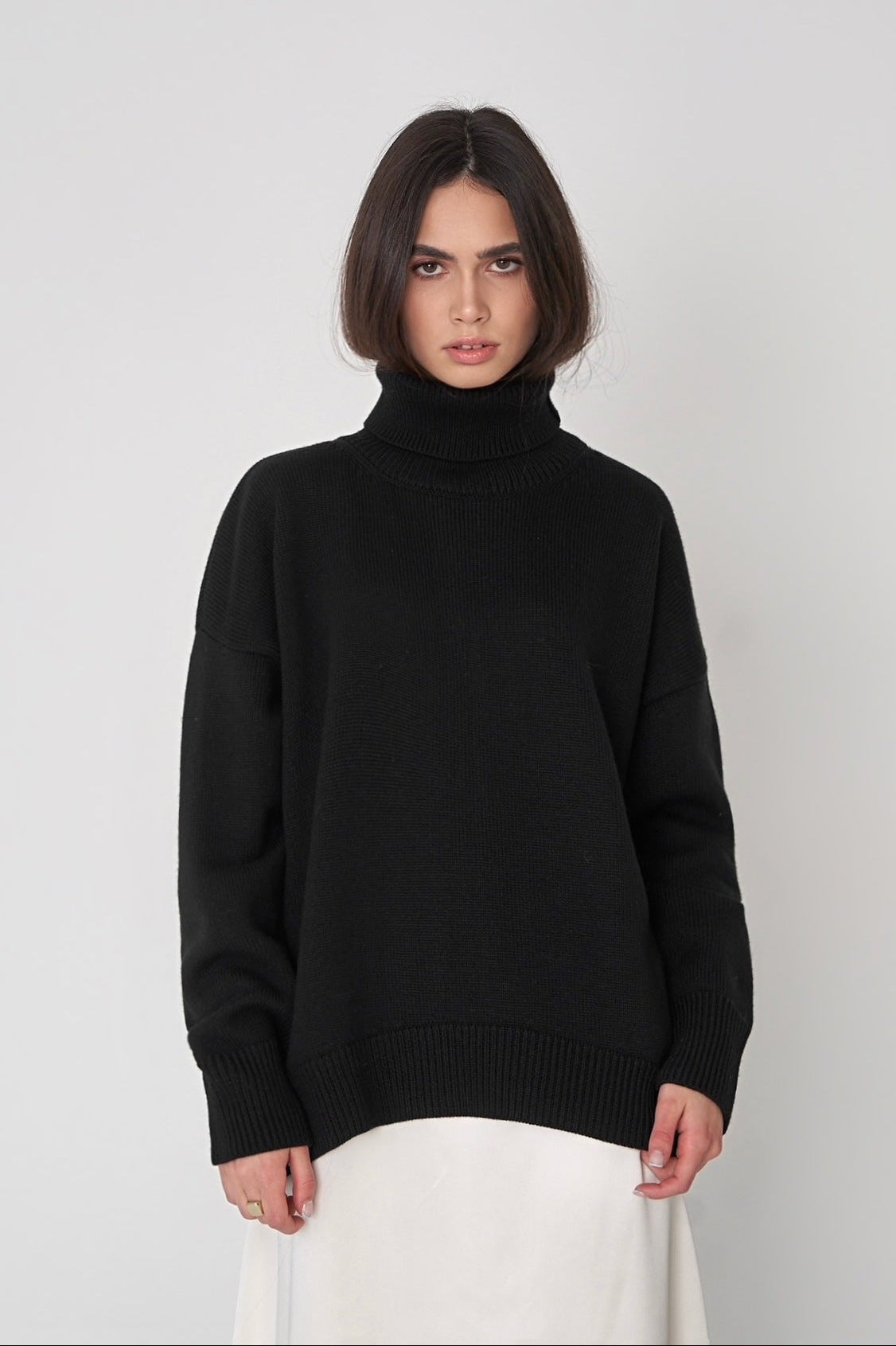 Estrella Oversized Knit Turtleneck Sweater
