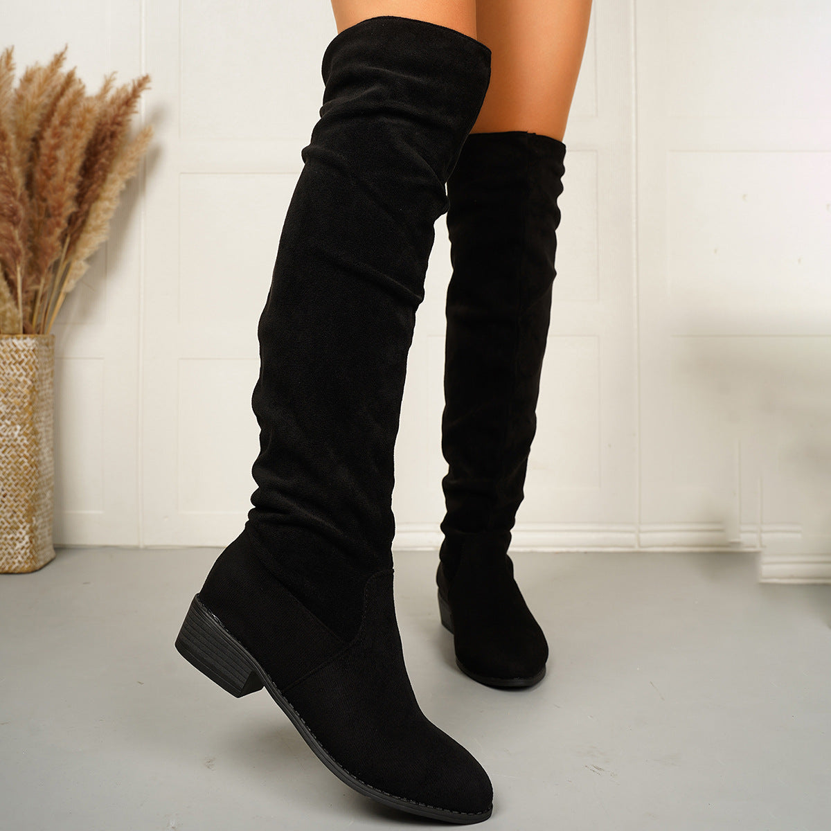 Giulia Slouchy Suede Over-the-Knee Boots