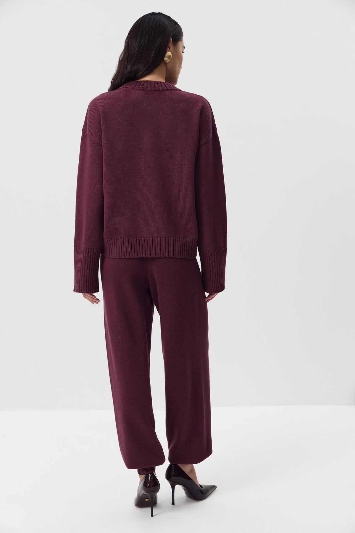 Ottilia Cotton Crew Neck Drop Shoulder Sweater