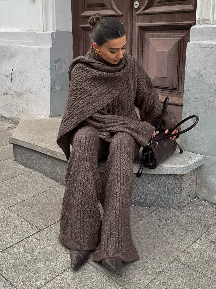 Venetia Cable Knit Sweater and Pants Set