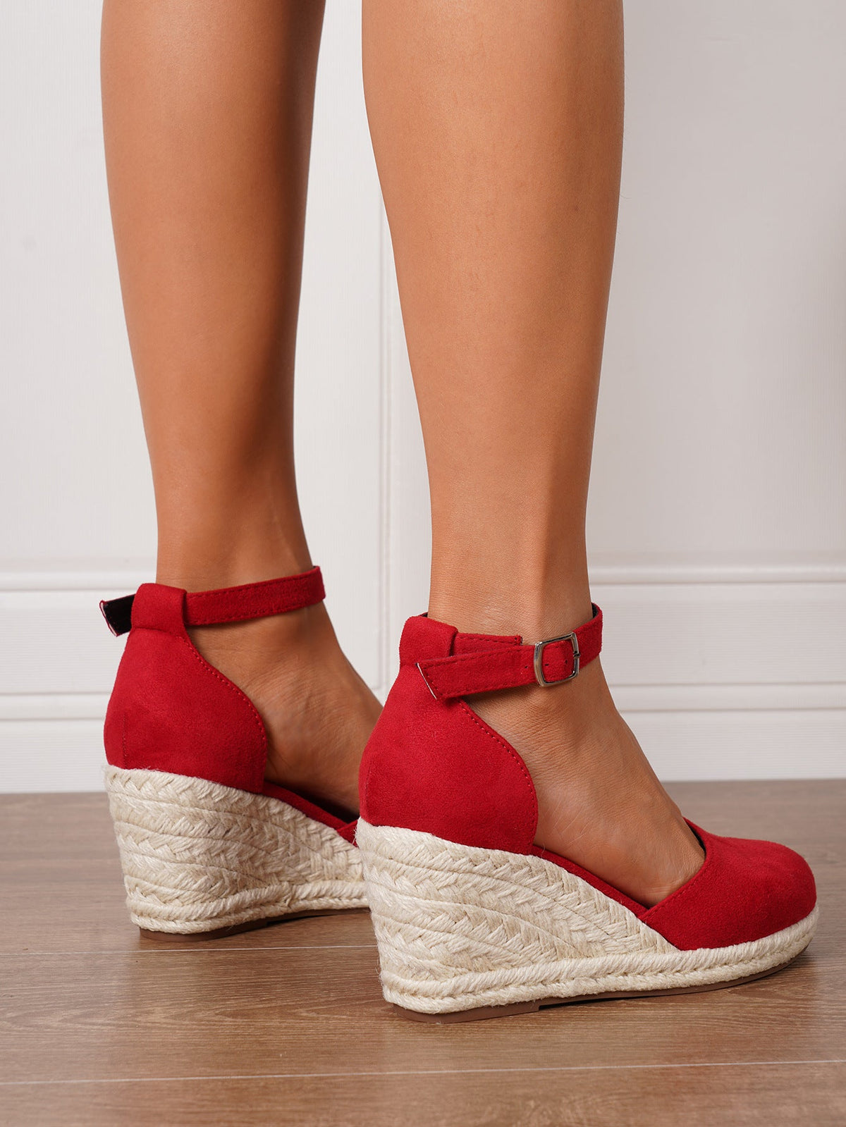 Ludmila Closed-Toe Espadrille Wedge Sandals