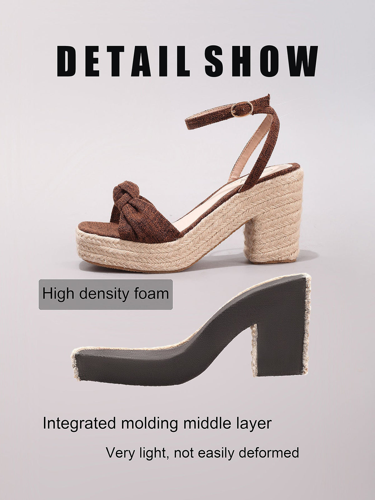 Lucette Knotted Bow Espadrille Wedge Sandals