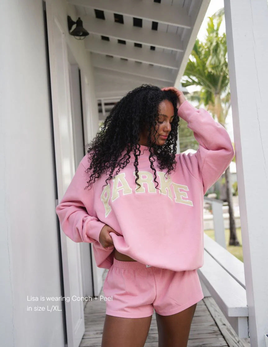 Women's Oversized Varsity Sweatshirt, Mock Neck, Long Sleeves