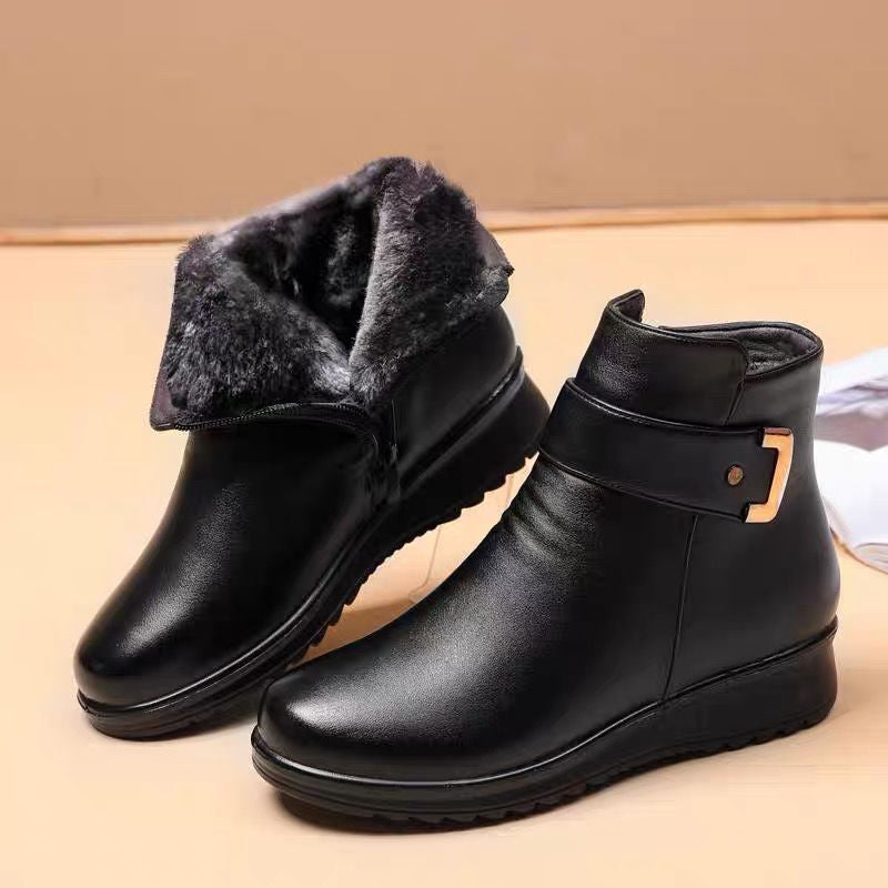 Tilda Fleece-Lined Leather Ankle Boots