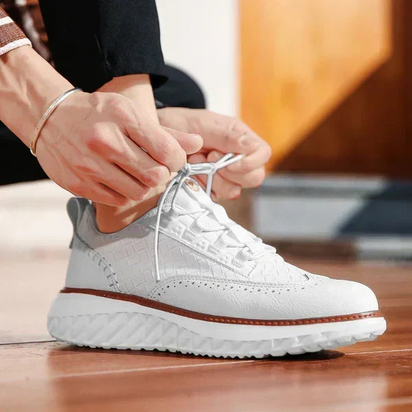 Oxford Ridge | Oxford Style Leather-Like Sneakers