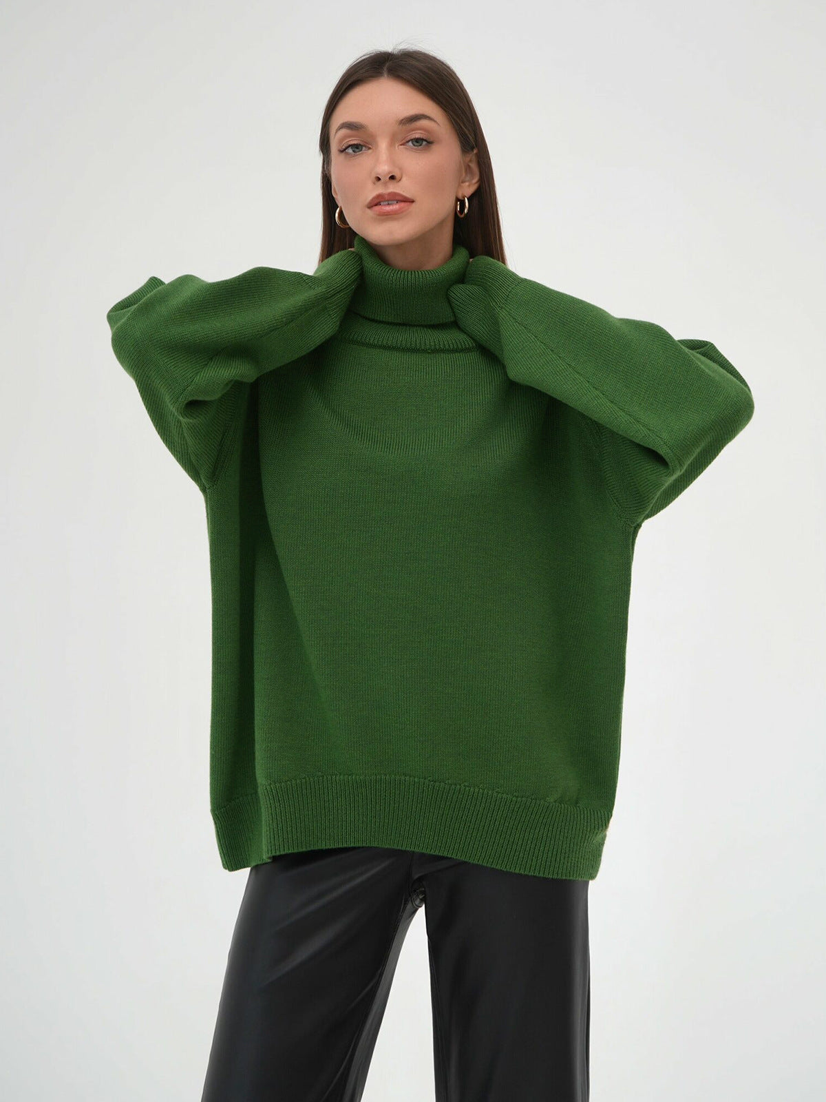 Estrella Oversized Knit Turtleneck Sweater