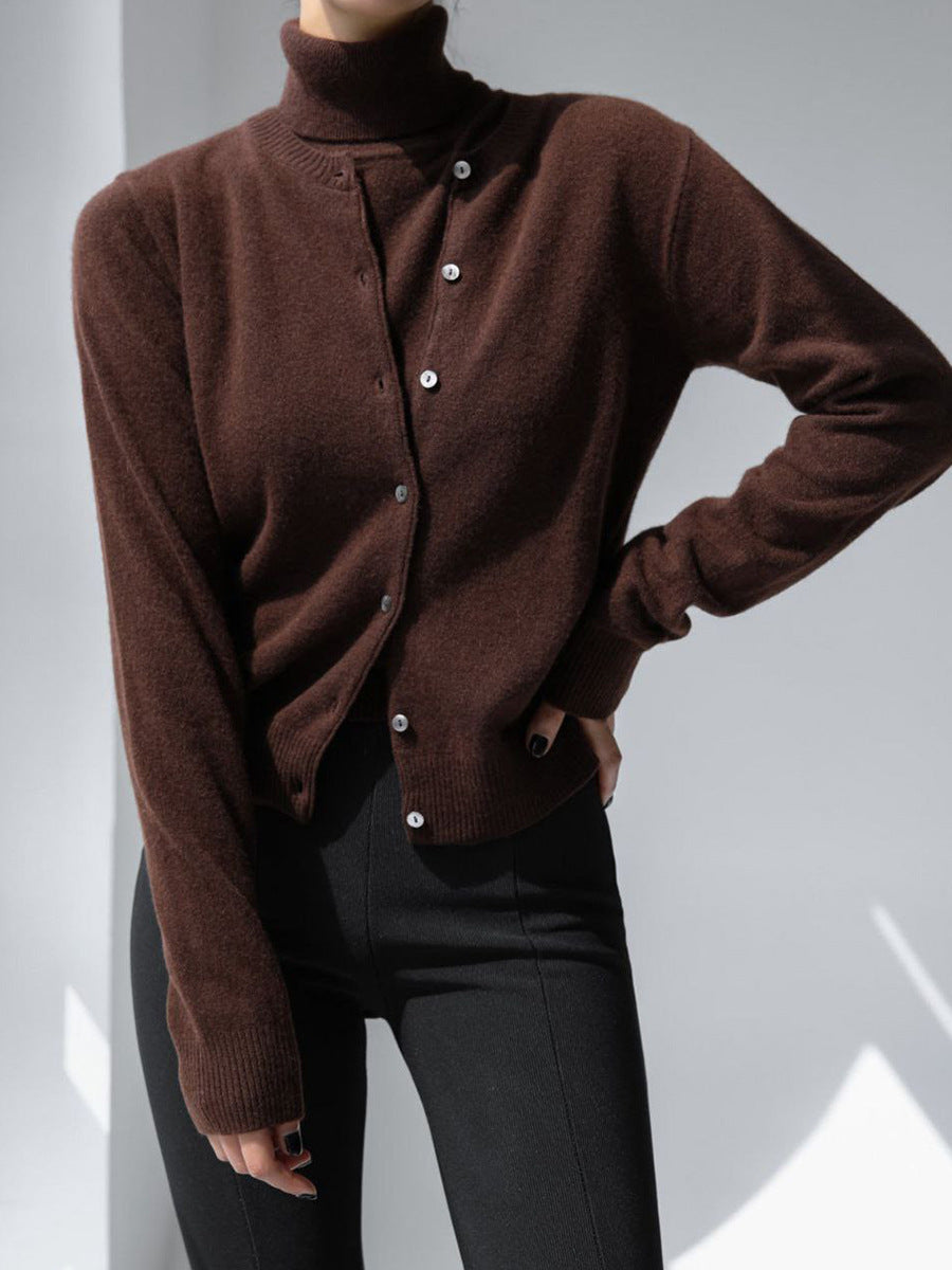 Madelief Mock Neck Knit Sweater Twinset