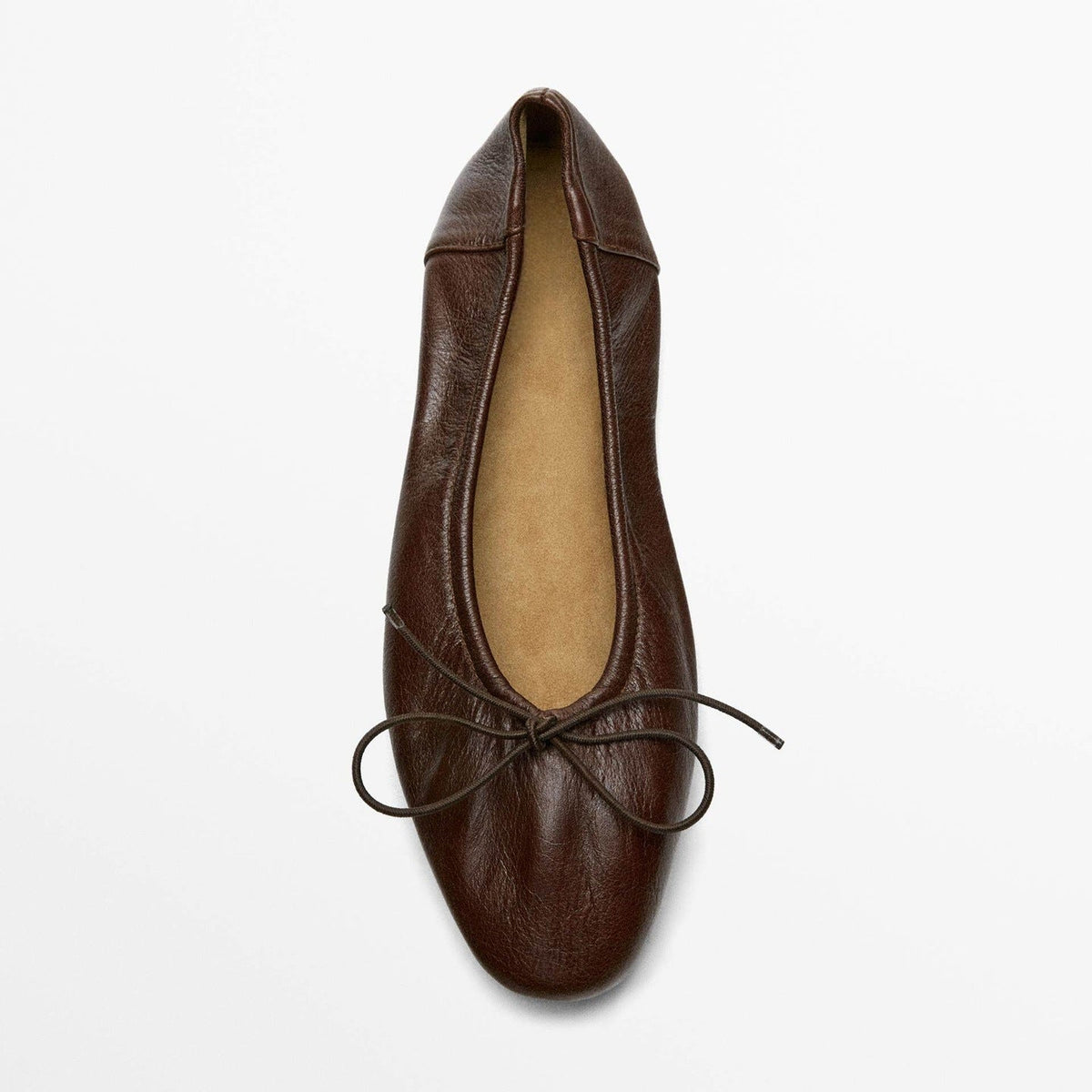 Sunniva Bow Slip-On Leather Ballet Flats