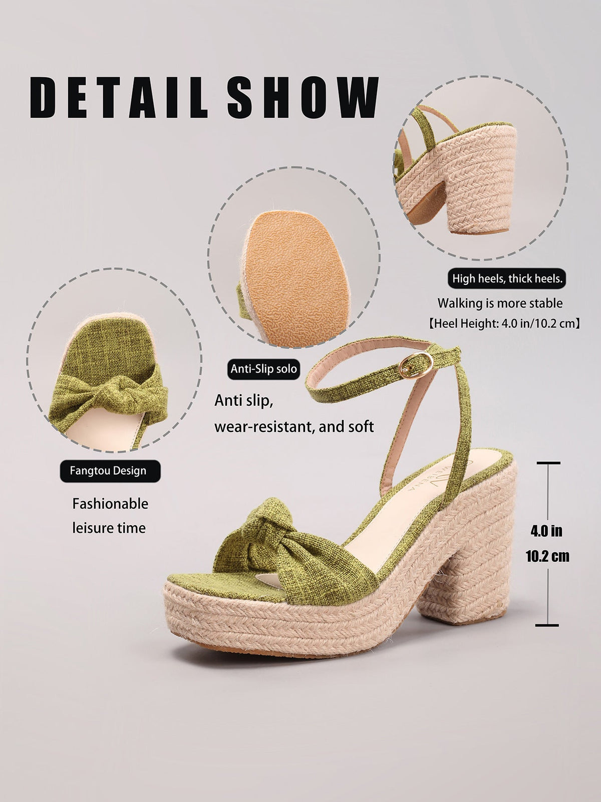 Lucette Knotted Bow Espadrille Wedge Sandals