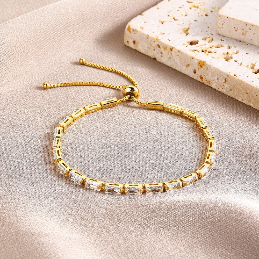 Gold Tennis Bracelet | Classic Elegant Everyday Bracelet