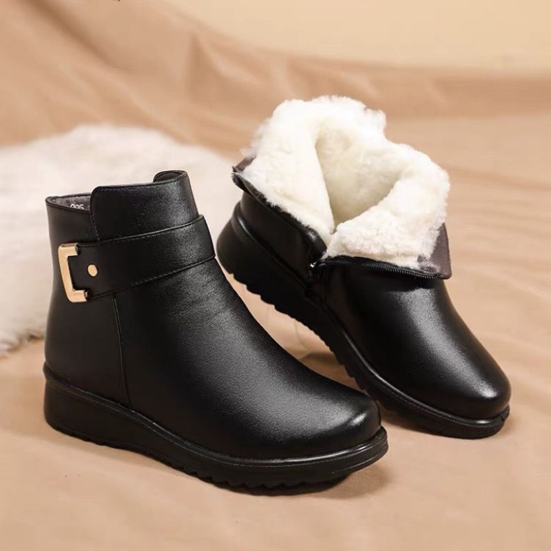 Tilda Fleece-Lined Leather Ankle Boots