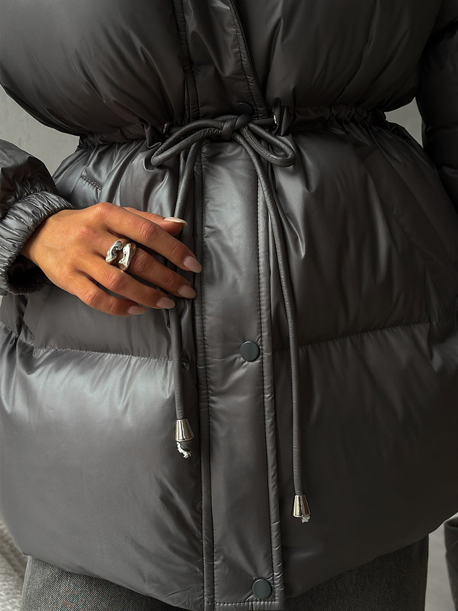 Arden Drawstring Waist Puffer Jacket