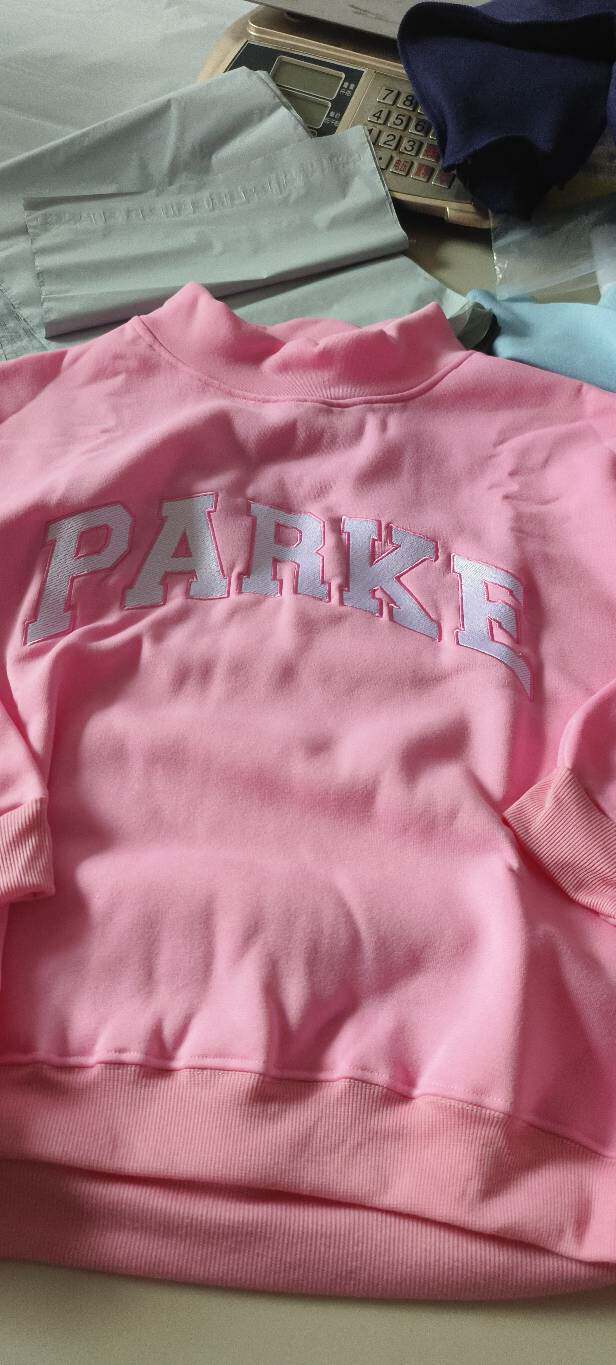 Women's Oversized Varsity Sweatshirt, Mock Neck, Long Sleeves