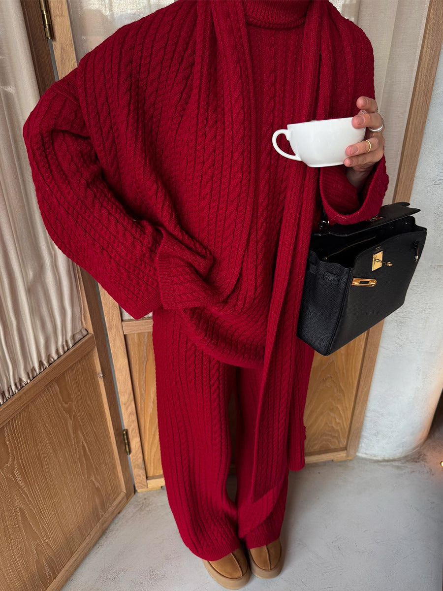 Venetia Cable Knit Sweater and Pants Set