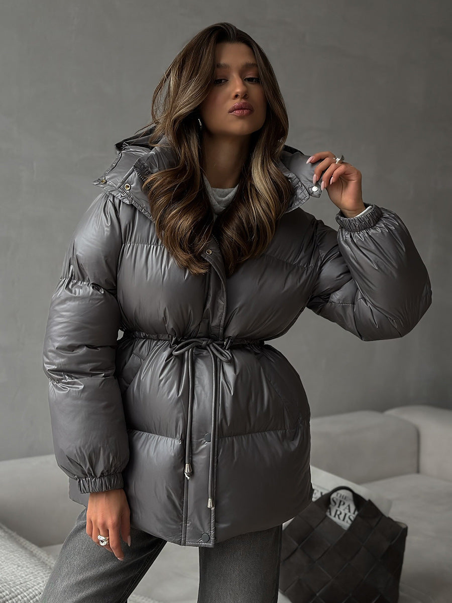 Arden Drawstring Waist Puffer Jacket