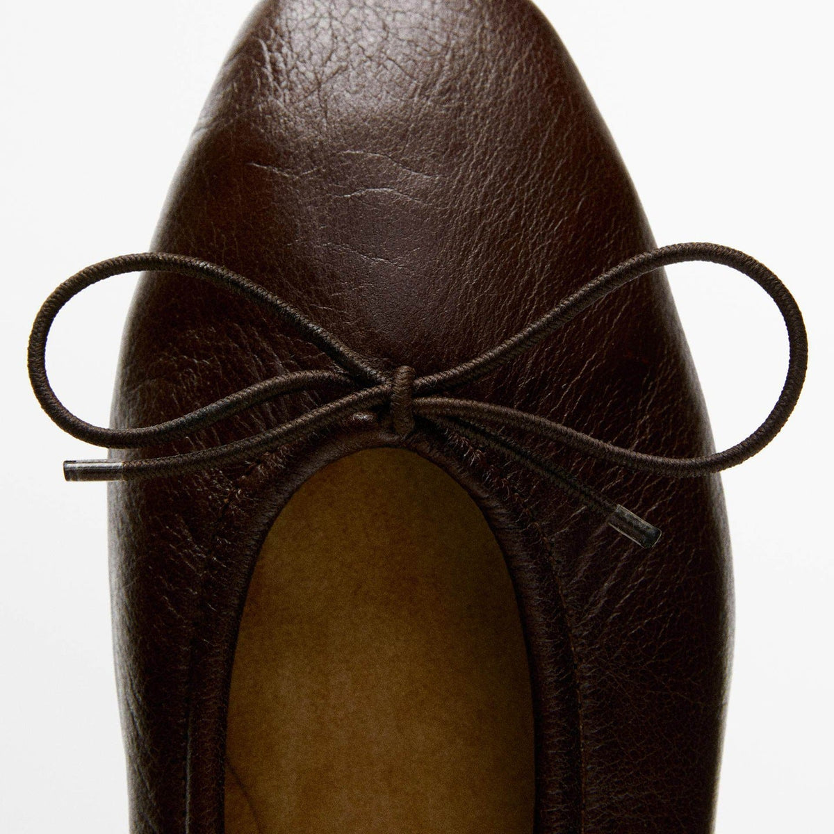 Sunniva Bow Slip-On Leather Ballet Flats