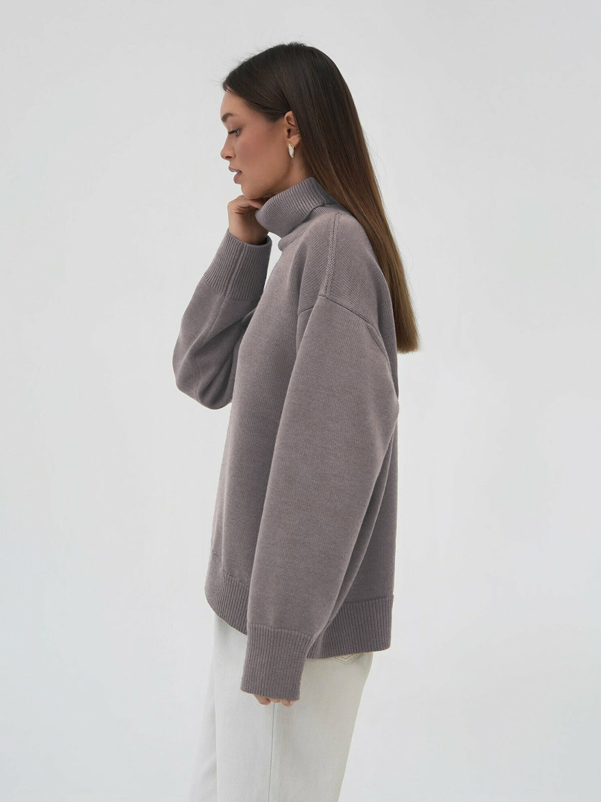 Estrella Oversized Knit Turtleneck Sweater